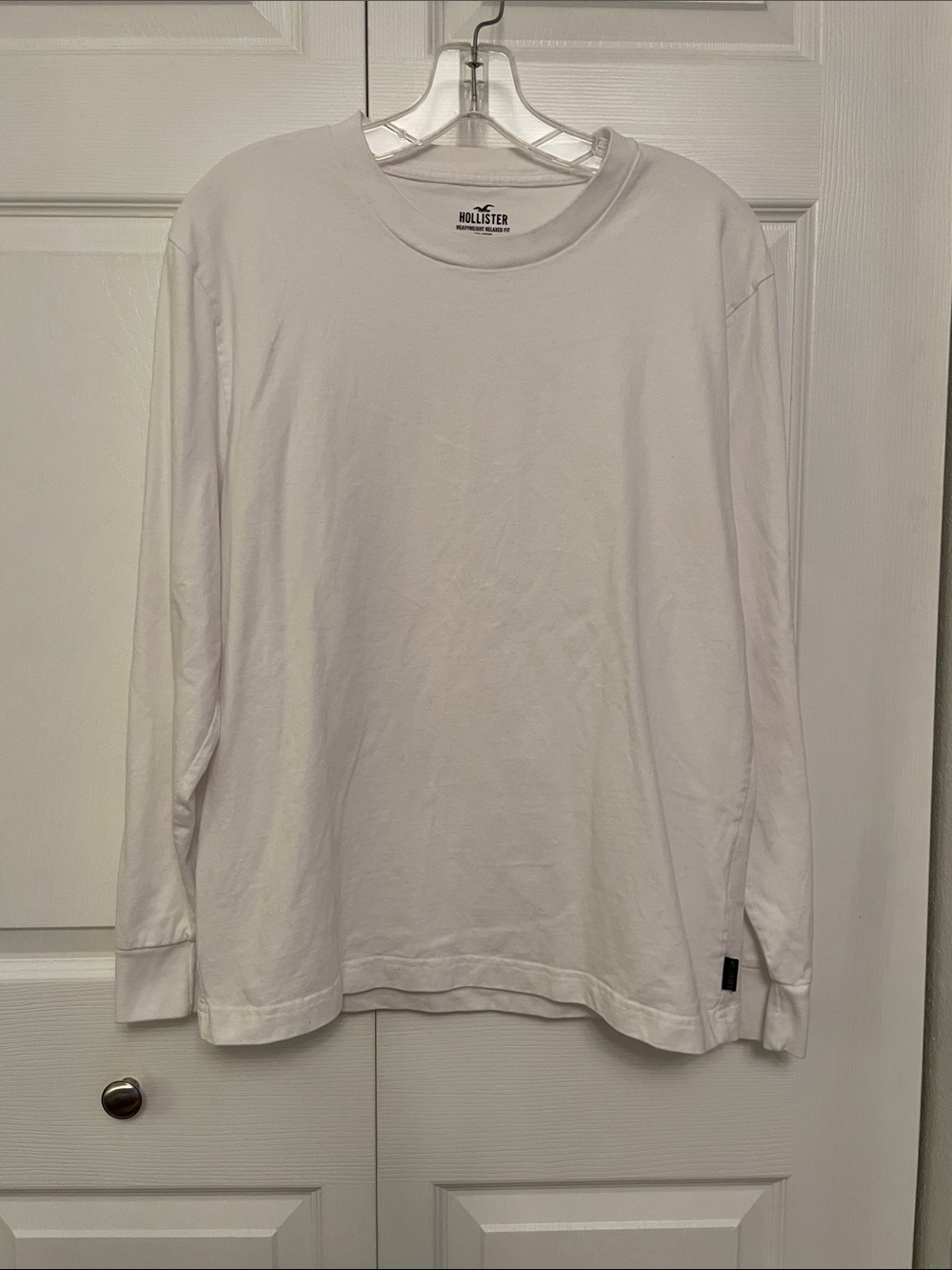 HOLLISTER Heavyweight Relaxed Fit White Cotton Long Sleeve Shirt XS Like New